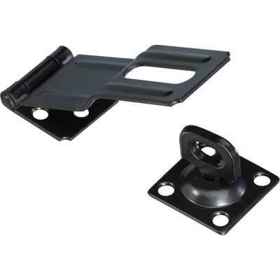 National 4-1/2 In. Black Swivel Safety Hasp